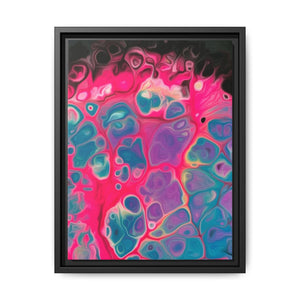 Bespattered Facade Fluid Art Abstract Painting Framed Canvas Art Print | 4 Frame Colors | Multiple Sizes