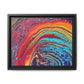 Bespattered Facade Rainbow Rings Framed Canvas Art Print | 3 Frame Colors | Multiple Sizes