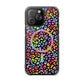Bespattered Facade Bright Rainbow Leopard MagSafe Clear Impact Cases