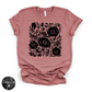 Black Flowers Tee | Dark Floral Graphic T-Shirt