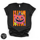 Leopard Print Jack O'Lantern Tee | Trendy Halloween Pumpkin Graphic T-Shirt