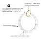 XL Blue Lucite Bamboo Hoop Earrings