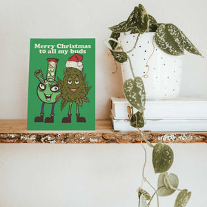Marijuana Christmas Greeting Cards, Set of 24