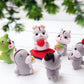 Hamster with Cherry Needle Felting Kit. Wizardi DIY Wool Craft Kit F07N8-128