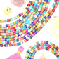 Multicolor Mermaid Reef Bone Spacer Beads: 5x4mm Heishi, Tube Shaped