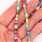 Multicolor Mermaid Reef Bone Spacer Beads: 5x4mm Heishi, Tube Shaped