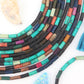 Fisherman's Blues Multi Color Bone Tube Beads, 4x9mm