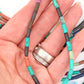 Fisherman's Blues Multi Color Bone Tube Beads, 4x9mm