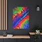 Bespattered Facade Fluid Art Abstract Painting Stretched Matte Canvas Art Prints | Multiple Sizes