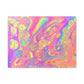 Bespattered Facade Fluid Art Abstract Painting Stretched Matte Canvas Art Prints | Multiple Sizes