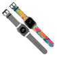 Bespattered Facade Bold Florals Faux-Leather Smart Watch Band