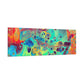 Bespattered Facade Rainbow Rings Stretched Matte Canvas Art Prints | Multiple Sizes