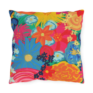 Bespattered Facade Bold Florals UV-Resistant Outdoor Pillows | 4 Sizes