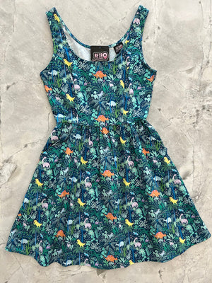 Dino Shorter Length Fit & Flare Dress