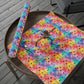 Bespattered Facade Rainbow Watercolor Dots Wrapping Paper | Three Sizes | Glossy or Matte