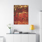 Bespattered Facade Fluid Art Abstract Painting Stretched Matte Canvas Art Prints | Multiple Sizes