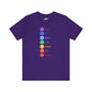 Chakra Affirmation T-Shirt – Know, See, Speak, Love, Strive, Feel, Ground | Spiritual Graphic Tee