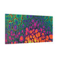 Bespattered Facade Neon Butterfly Stretched Matte Canvas Art Prints | Multiple Sizes