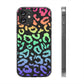 Bespattered Facade Bright Rainbow Leopard Clear Case