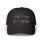 Childless Cat Lady Rainbow Embroidered Classic Cap (10 Hat Colors)