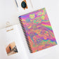 Bespattered Facade Rainbow Sherbet Spiral Notebook - Lined Pages