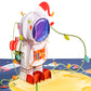 Christmas in Space 3D Popup Card