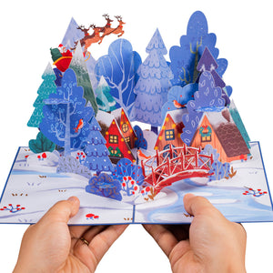 Magical Town Christmas Pop Up Card