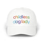 Childless Dog Lady Rainbow Embroidered Classic Cap (10 Hat Colors)