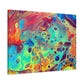 Bespattered Facade Rainbow Rings Stretched Matte Canvas Art Prints | Multiple Sizes
