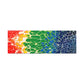 Bespattered Facade Rainbow Seaside Stretched Matte Canvas Art Prints | Multiple Sizes