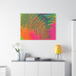 Bespattered Facade Neon Puddle Stretched Matte Canvas Art Prints | Multiple Sizes
