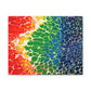 Bespattered Facade Rainbow Seaside Stretched Matte Canvas Art Prints | Multiple Sizes