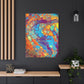 Bespattered Facade Fluid Art Abstract Painting Stretched Matte Canvas Art Prints | Multiple Sizes