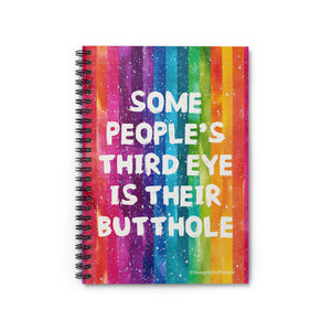 Bespattered Facade Rainbow "Third Eye" Spiral Notebook - Lined Pages