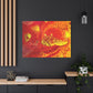 Bespattered Facade Flamin' Hot Stretched Matte Canvas Art Prints | Multiple Sizes