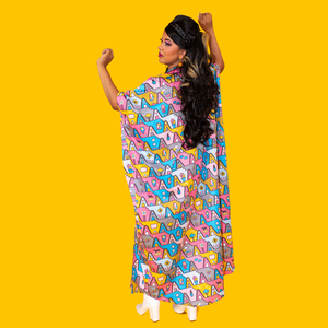 8-Bit A-Frames Pocket Caftan in 2 options