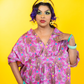 Monkey Business Maxi Caftan in Magenta Madness
