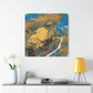 Bespattered Facade Fluid Art Abstract Painting Stretched Matte Canvas Art Prints | Multiple Sizes