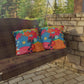 Bespattered Facade Bold Florals UV-Resistant Outdoor Pillows | 4 Sizes