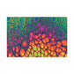 Bespattered Facade Neon Butterfly Stretched Matte Canvas Art Prints | Multiple Sizes