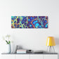 Bespattered Facade Fluid Art Abstract Painting Stretched Matte Canvas Art Prints | Multiple Sizes