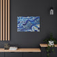 Bespattered Facade Fluid Art Abstract Painting Stretched Matte Canvas Art Prints | Multiple Sizes