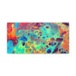 Bespattered Facade Rainbow Rings Stretched Matte Canvas Art Prints | Multiple Sizes