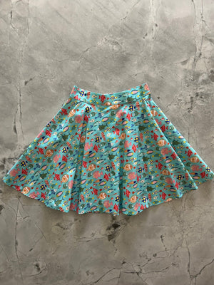 Colorful Fish Skater Skirt