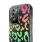 Bespattered Facade Bright Rainbow Leopard Clear Case