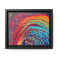 Bespattered Facade Rainbow Rings Framed Canvas Art Print | 3 Frame Colors | Multiple Sizes