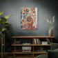 Bespattered Facade Fluid Art Abstract Painting Stretched Matte Canvas Art Prints | Multiple Sizes