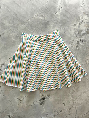 Rainbow Stripe Skater Skirt