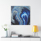 Bespattered Facade Fluid Art Abstract Painting Stretched Matte Canvas Art Prints | Multiple Sizes
