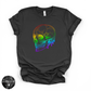 Rainbow Skull Tee | Colorful Gothic Graphic T-Shirt